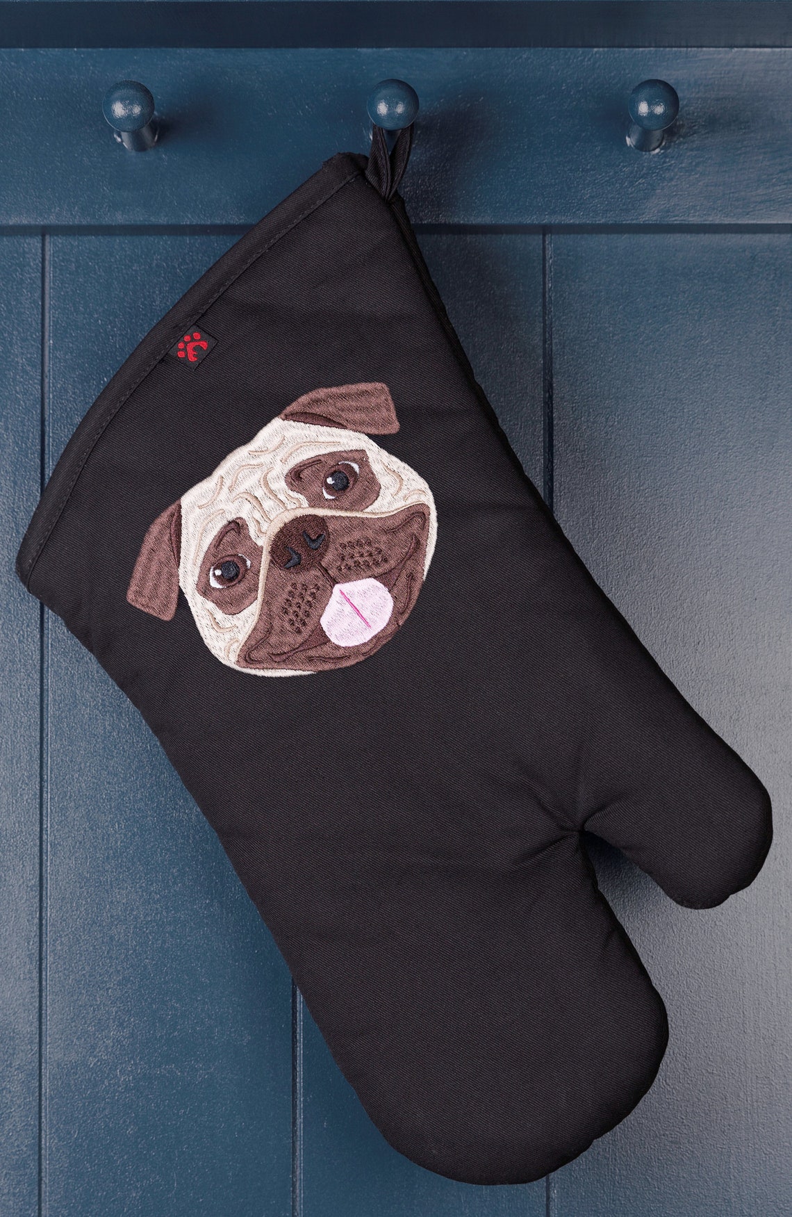 Pug Dog Embroidered Oven Gloves/mitts Single/double Heat Etsy New Zealand