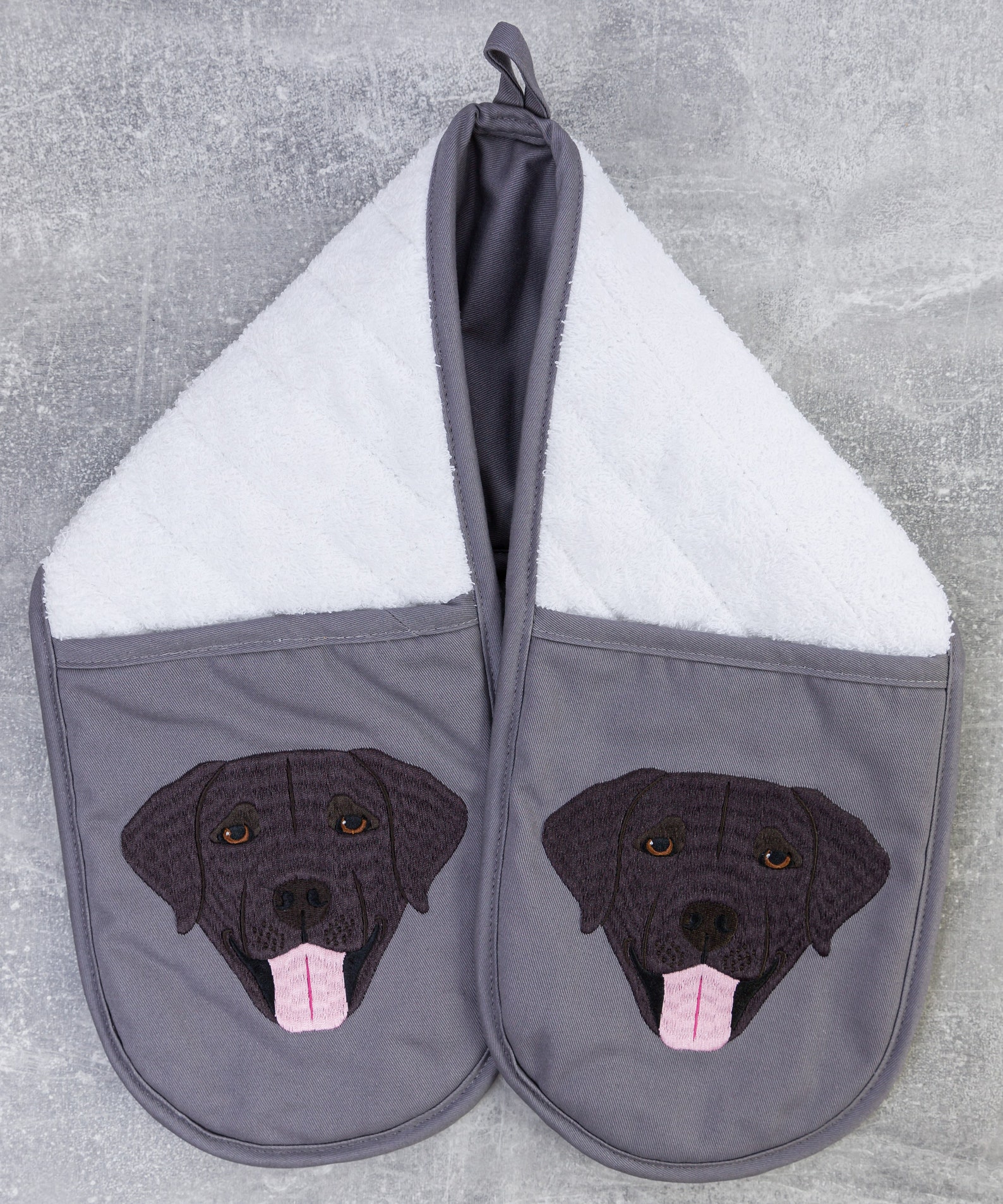 Black Labrador Dog Embroidered Oven Gloves/mitts Single/double Etsy