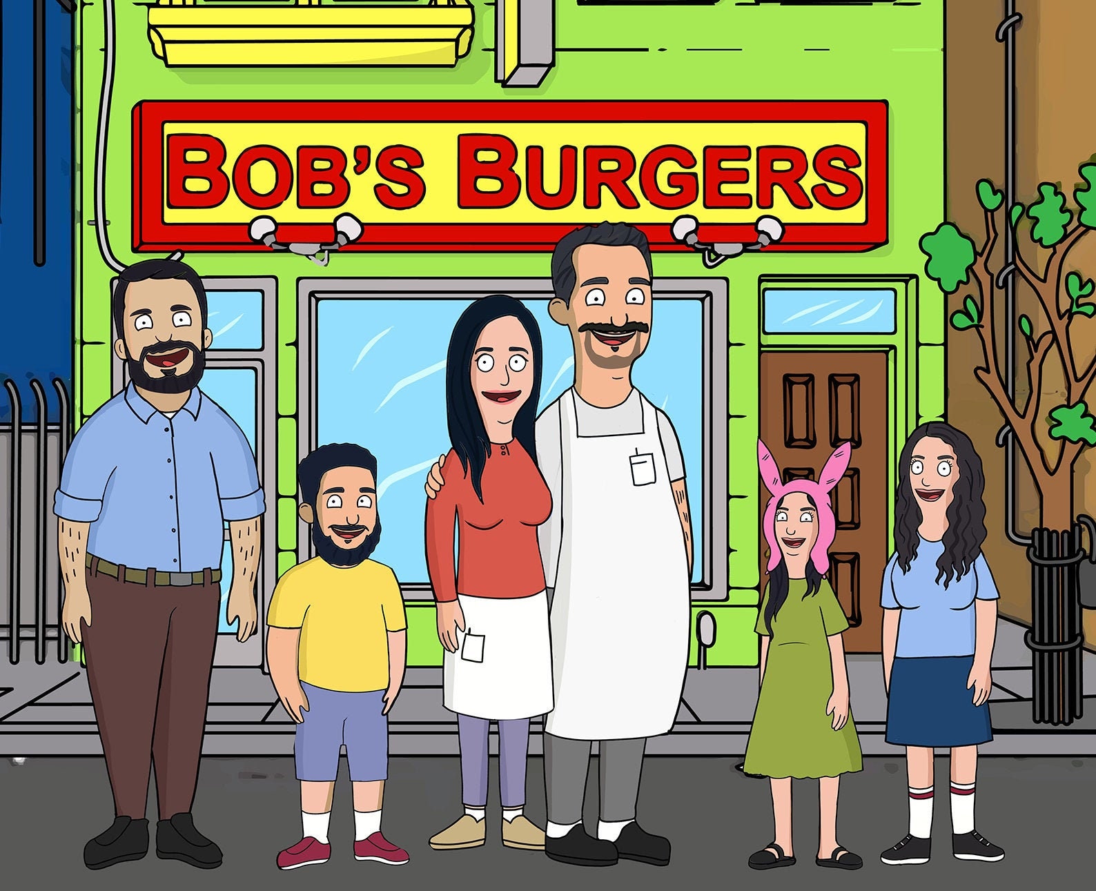 Bobs Burger Cartoon Digital Bobs Burger Funny Cartoon Bobs | Etsy