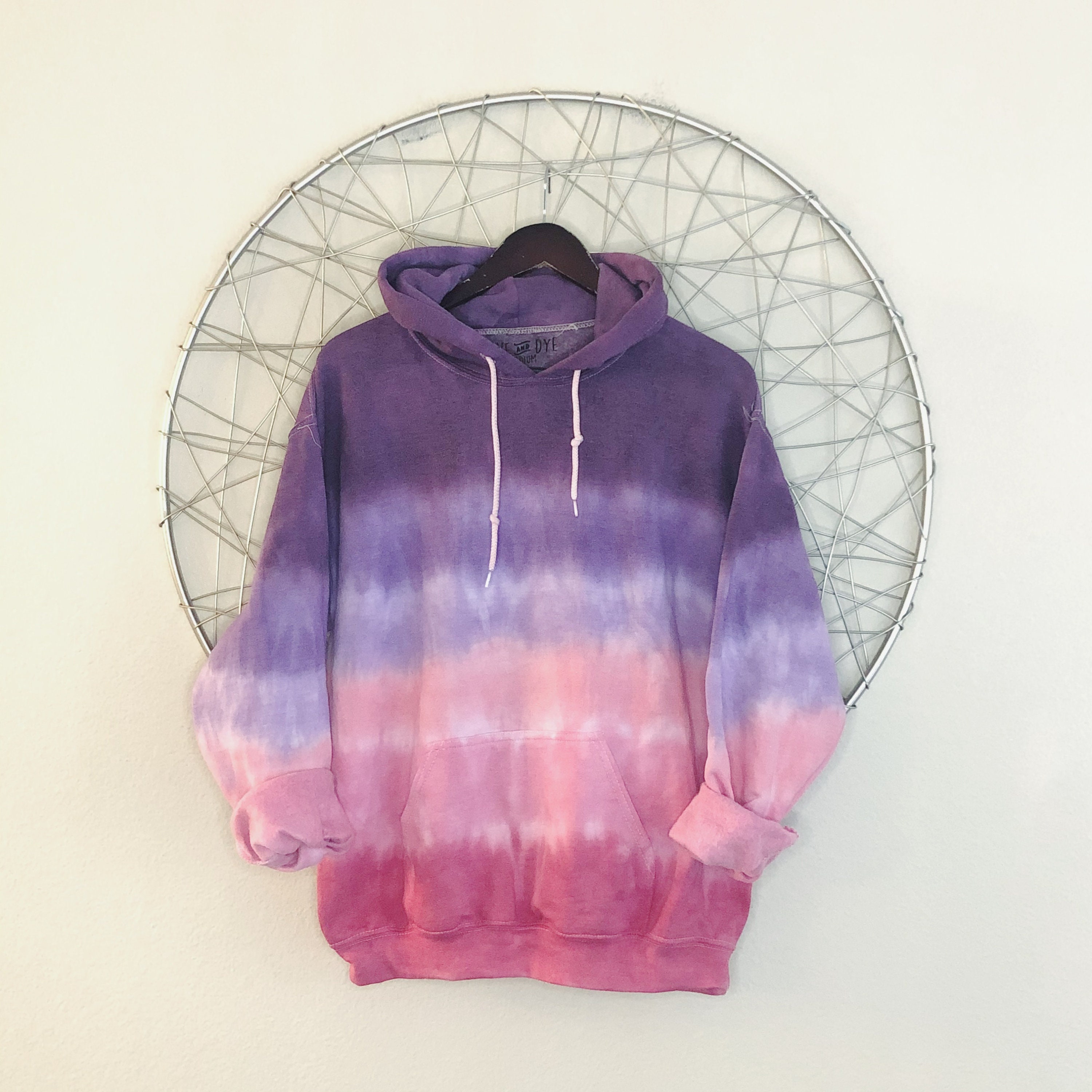 Powder Hoodie Pink Tie Dye Pink with Blue Tie Dye (Cotton Candy detail) / Jackson Hole / S