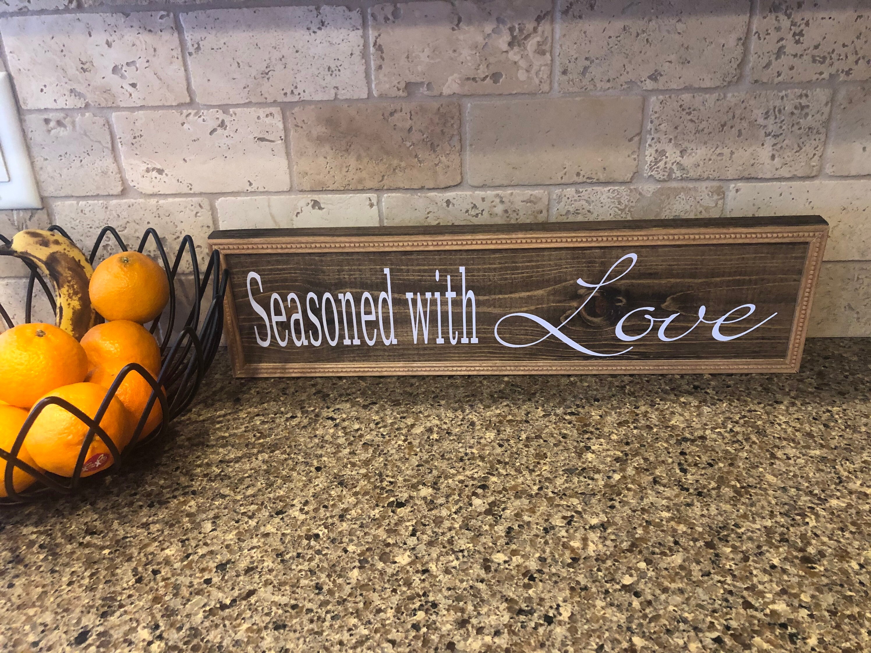 Seasoned With Love Sign Etsy