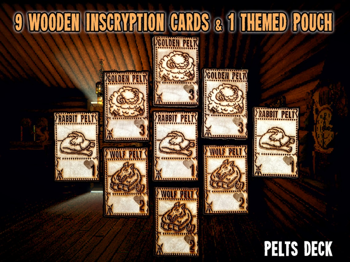 Inscryption PELTS DECK Inspired Wooden Collector Cards With Etsy