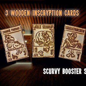 Inscryption Card game with 206 Laminated cards with playmat!