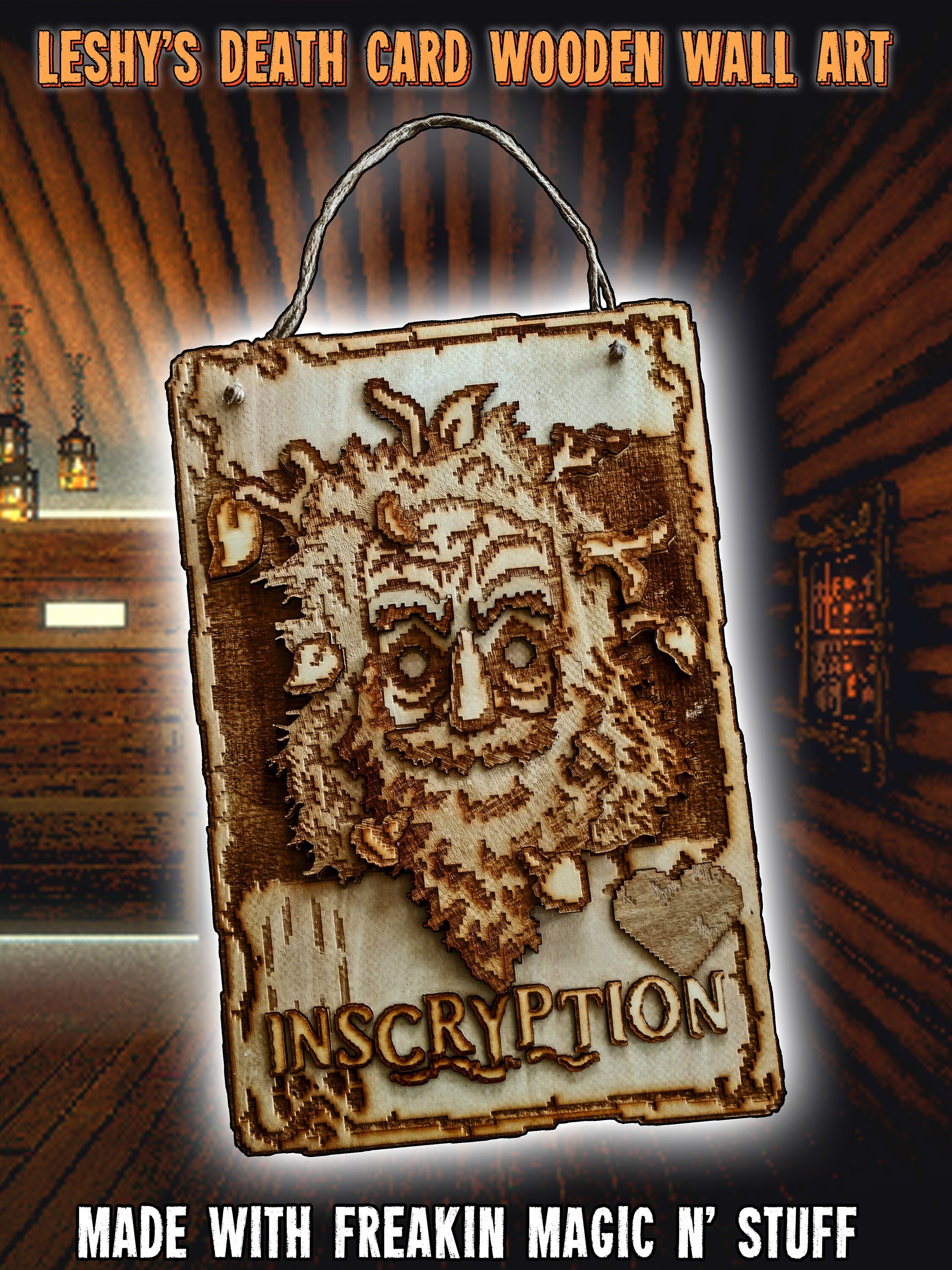 Leshy Card 3D Layered Wood Wall Plaque - Etsy Ireland