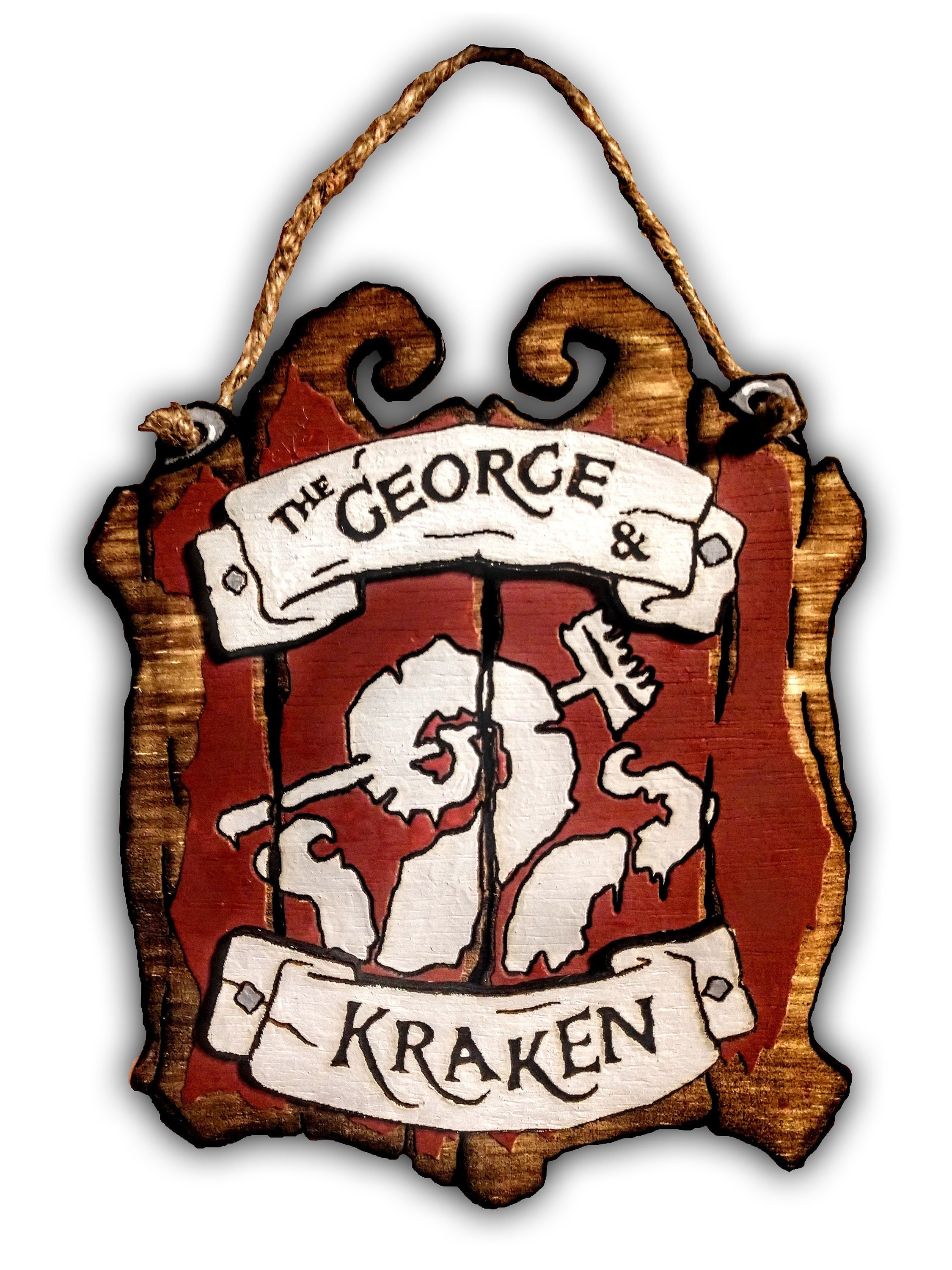 Sea of Thieves the George & Kraken Tavern Sign - Etsy Israel