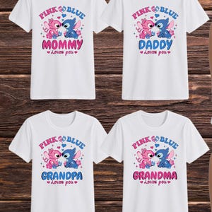 Angel and Stitch Gender Reveal Shirt | Disney Lilo and Stitch | Matching Family Shirts | Made in America