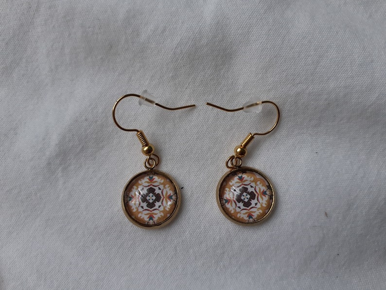 Cabochons earrings | Etsy