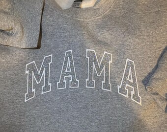 Mama Embroidered Crewneck Sweatshirt