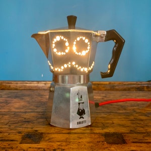 Italian Bialetti Moka Express pot Coffee Maker Lamp (6 cups size)
