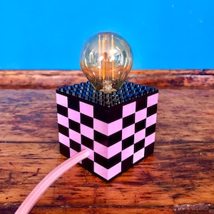 Lego Cube Lamp - Pink-Black