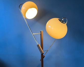 Vintage Dijkstra Mushroom Swing Arm Space Age Floor Lamp