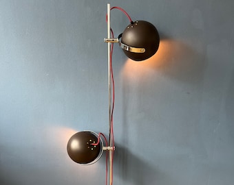 Brown Mid Century Space Age Eyeball Floor Lamp