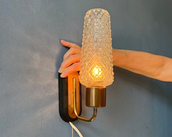 Mid Century Danish Wandleuchte - Skandinavische Glaswandlampe