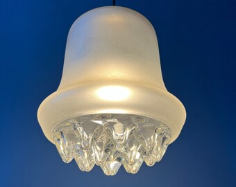 Mid Century Peill & Putzler Frosted Glass Hängelampe