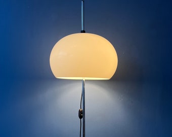 Mid Century Mushroom Floor Lamp with White Plexiglass Shade