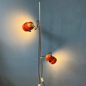 Red Mid Century Space Age Floor Lamp