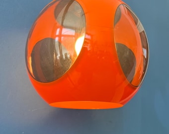 ミッドセンチュリーオレンジ「バグアイ」ペンダントランプ：宇宙時代の