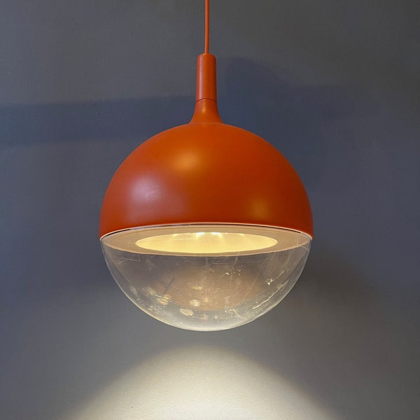 Mid Century Orange Ikea Väster Space Age Pendant Light