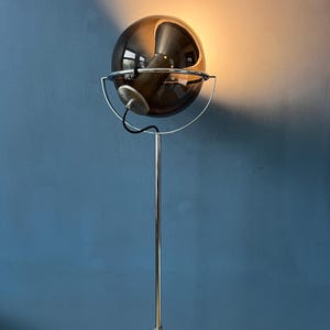 Vintage Raak Space Age Globe Eyeball Floor Lamp by Frank Ligtelijn