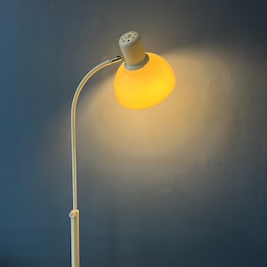 Beige Mid Century  Floor Lamp with Plexiglass Shade
