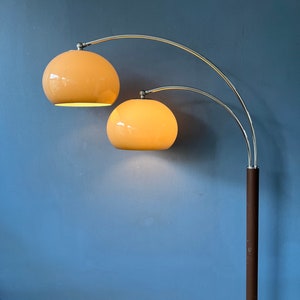 Vintage Dijkstra Double Arc Mushroom Floorlamp | Space Age Lighting | Retro 70s Standing Light