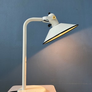 RESERVED - White Anvia Desk Lamp - Mid Century Table Lamp - Vintage Office Light