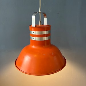 Ateljé Lyktan Orange &#39;Bucket&#39; Space Age Pendant Lamp