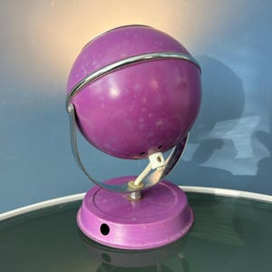 Vintage Purple Space Age Eyeball Desk Lamp