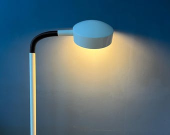 Vintage Hala Space Age Stehlampe aus weißem Metall