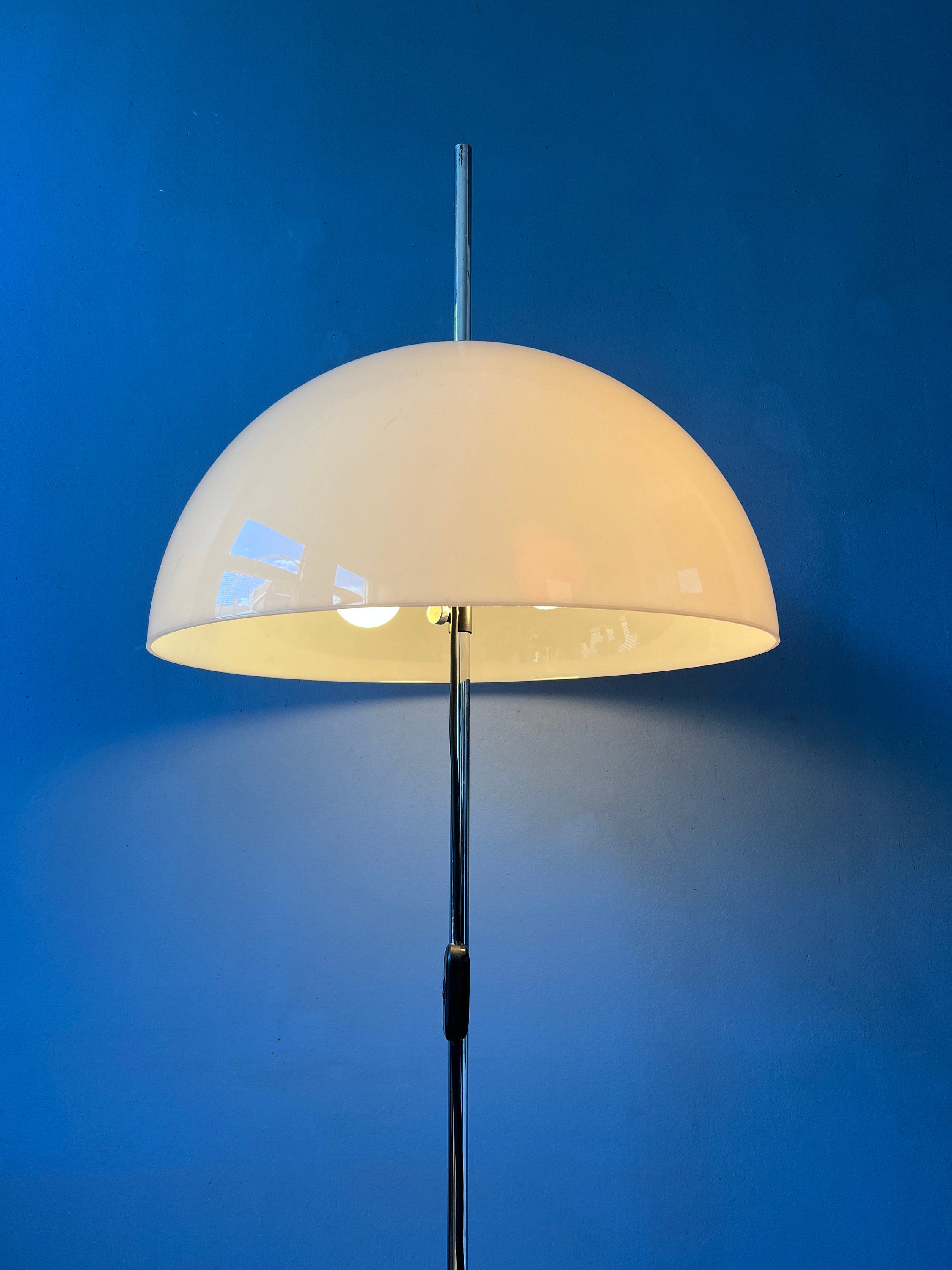 Vintage Dijkstra Mushroom Floor Lamp With White Acrylic Glass
