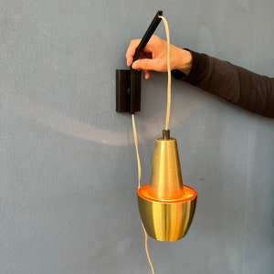 Orange Light Danish Mid Century Space Age &#39;Rod&#39; Wall Lamp