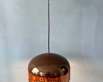 Mid Century Brown Arabia Hanging Lamp by Kaj Franck for Fog