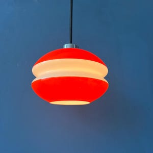Peill & Putzler Vintage Orange Glass Pendant Lamp
