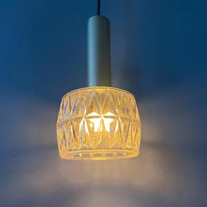 Mid Century Crystal Glass Pendant Lamp
