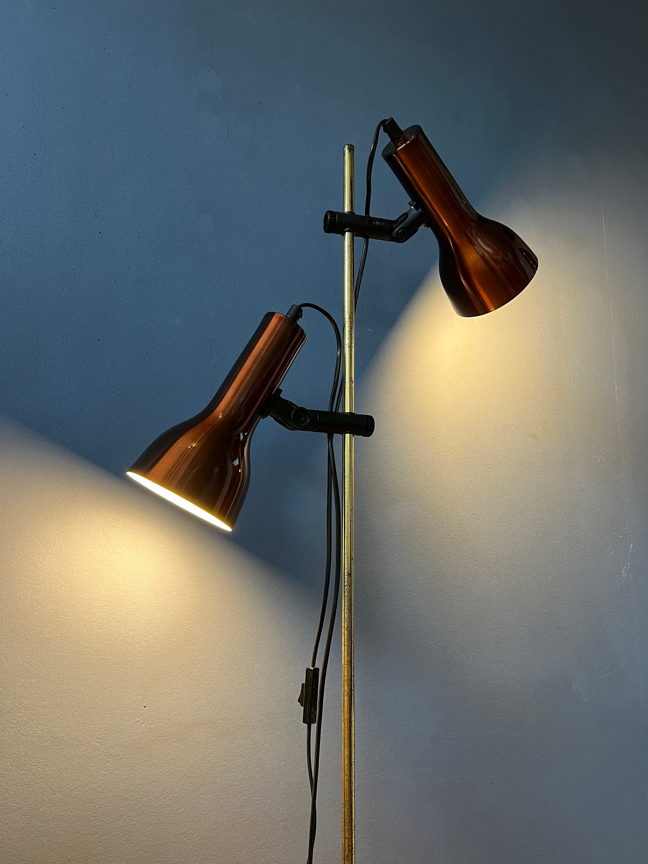 ミッドセンチュリー フロアランプ ボルドーレッドスポット / スペース