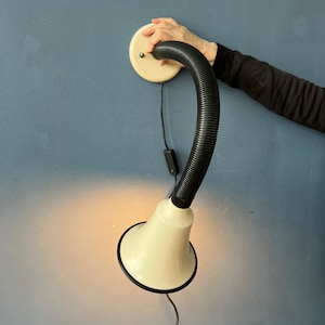 White and Black Flexible Space Age Wall Lamp