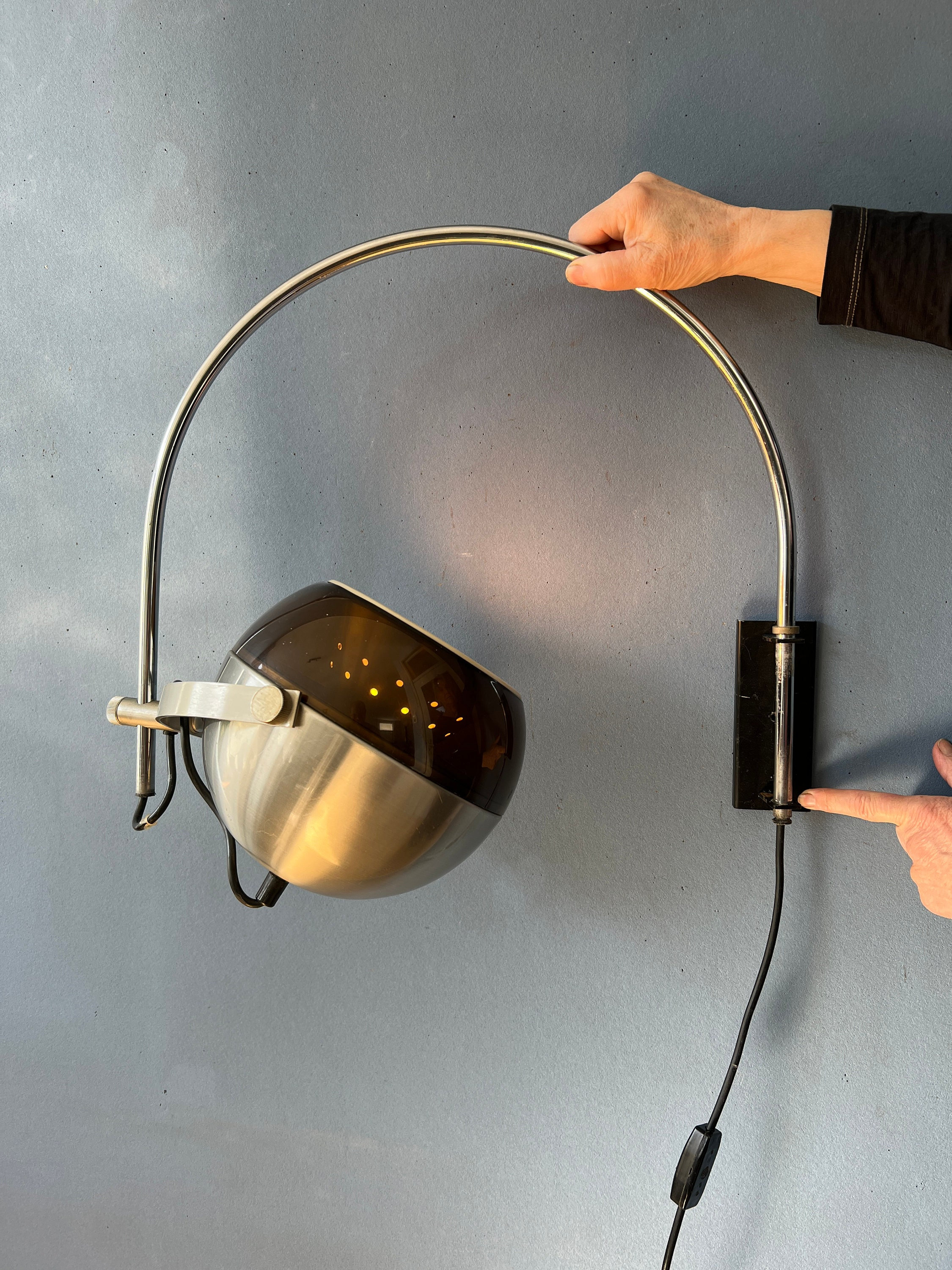Vintage 70s Space Age Arc Wall Lamp 'globe' by Dijkstra - Etsy