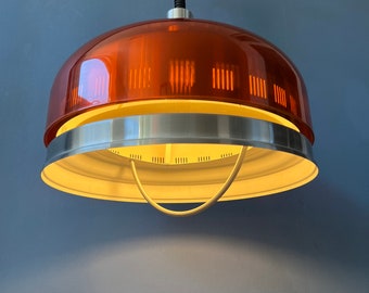 Lampe à Suspension UFO Space Age Transparente Orange