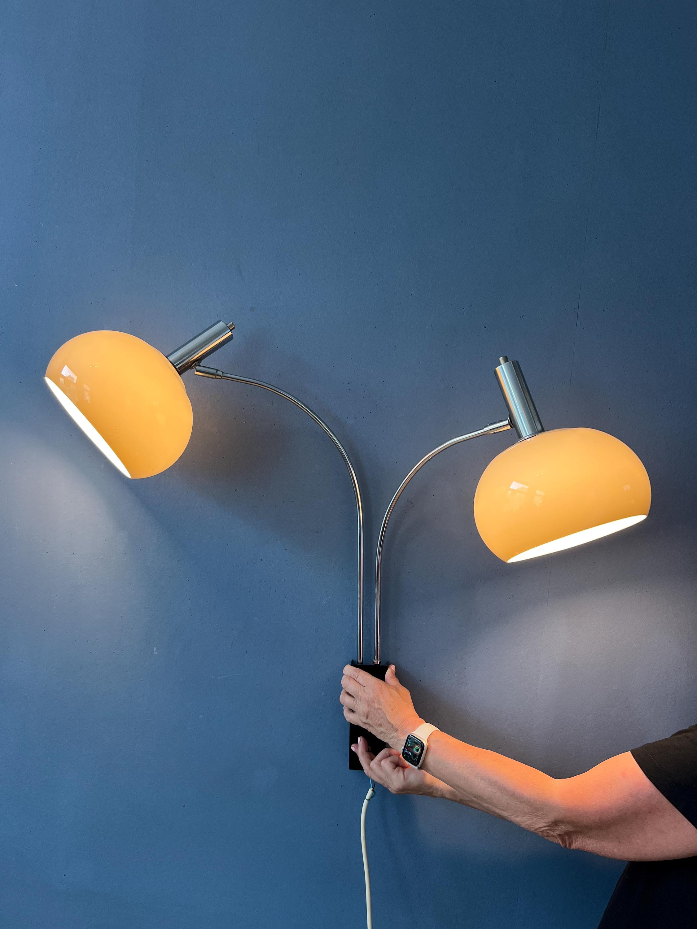 Vintage Dijkstra Space Age Double Arc Mushroom Wall Lamp - Etsy