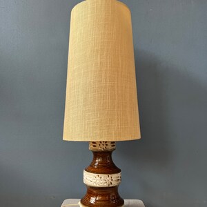 West Germany Fat Lava Ceramic Table Lamp / Mid Century German Desk Lamp image 6