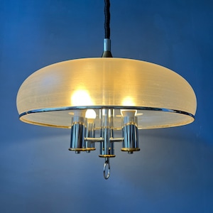 Mid Century Suspension Lustre / Space Age Light Fixture