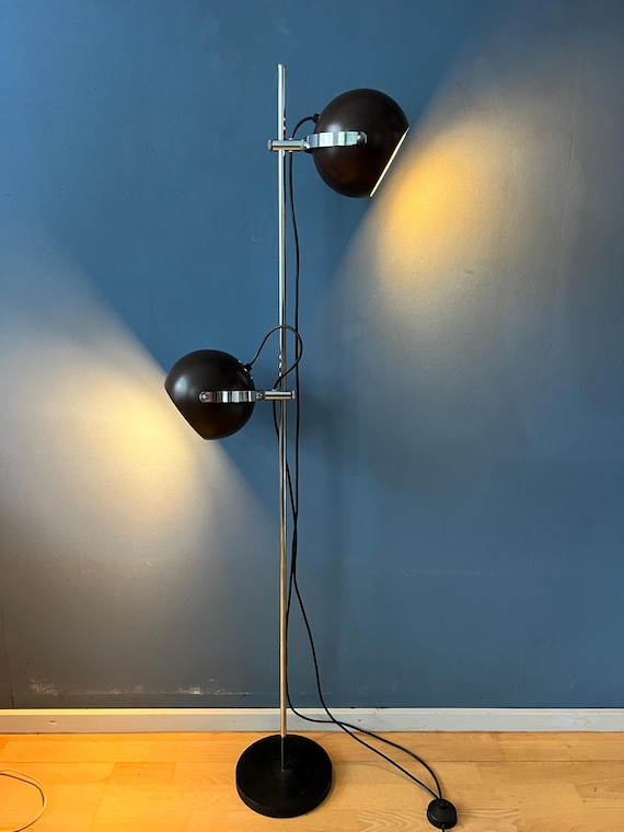 Brown Mid Century Space Age Eyeball Floor Lamp - Etsy