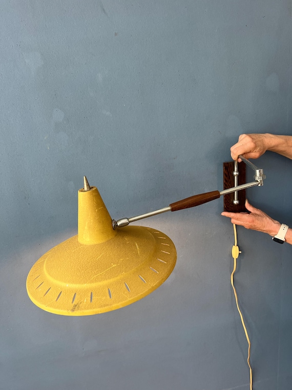 Vintage Swing Arm Van Doorn Wall Lamp in Style of Rietveld's