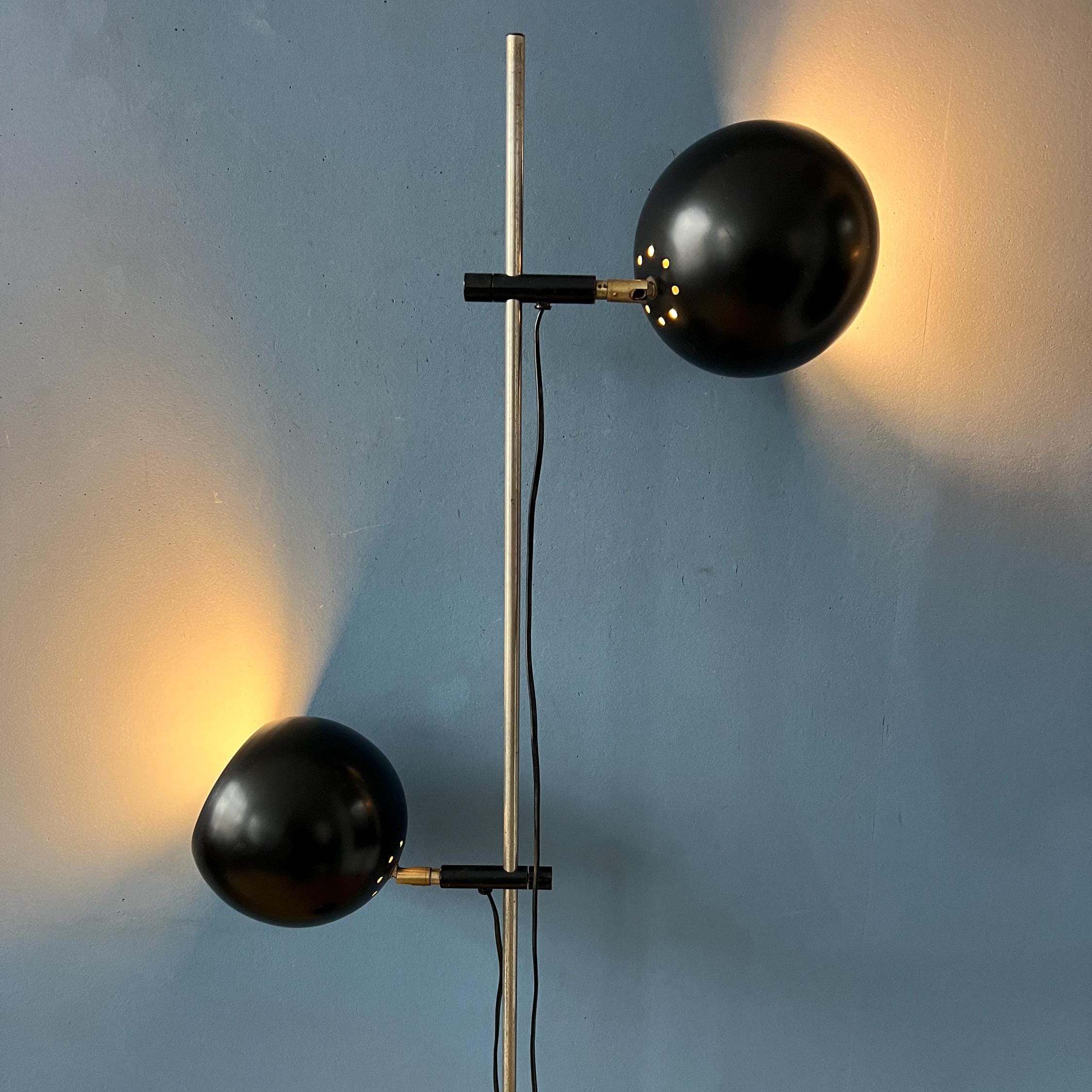 Vintage Mid Century Black Eyeball Floor Lamp - Etsy
