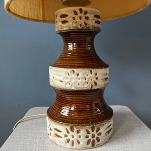 West Germany Fat Lava Ceramic Table Lamp / Mid Century German Desk Lamp image 8