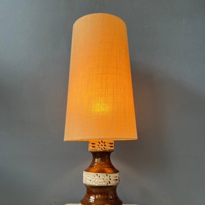 West Germany Fat Lava Ceramic Table Lamp / Mid Century German Desk Lamp image 2