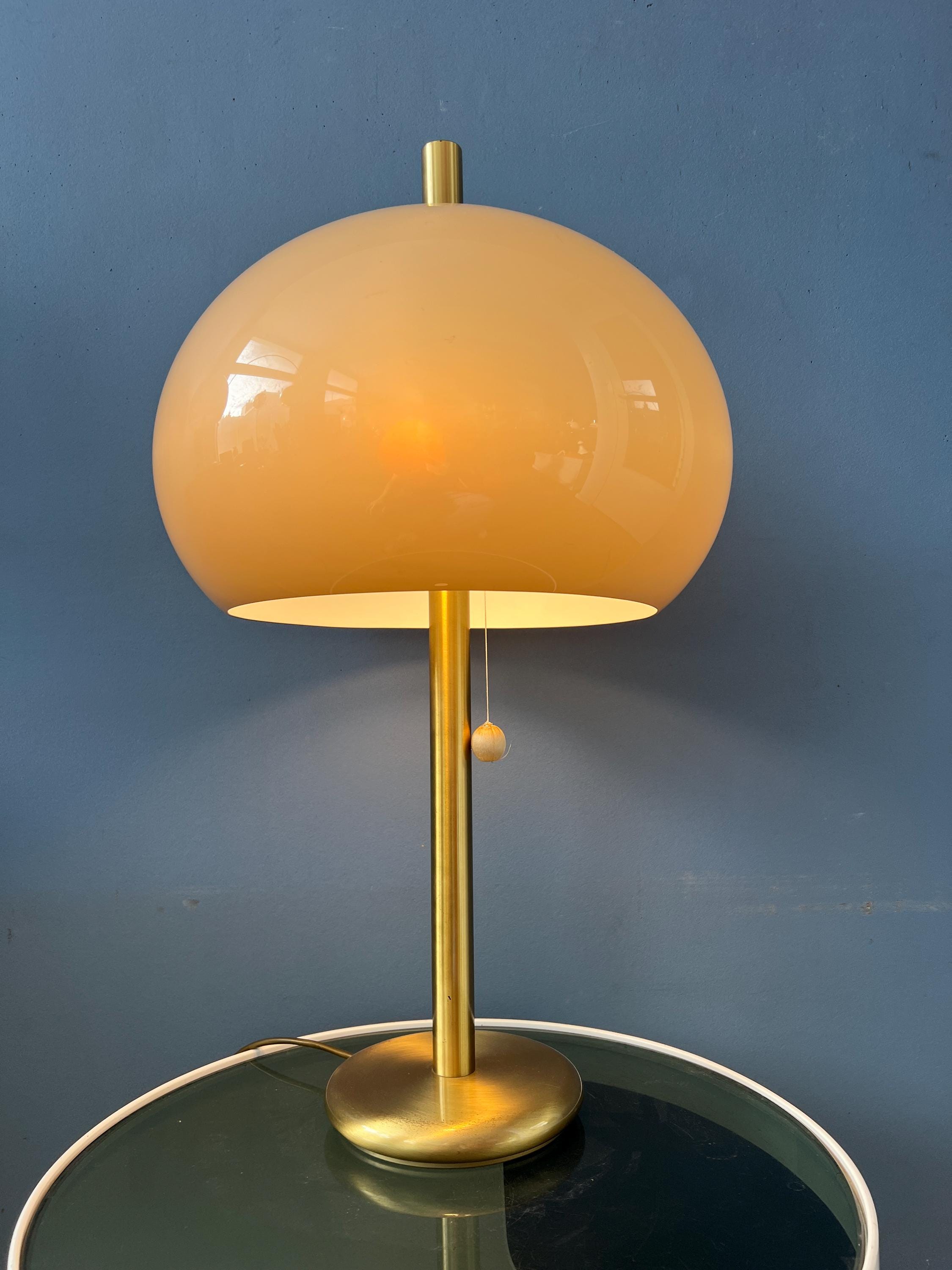 Large Vintage Brass Mushroom Space Age Table Lamp - Etsy
