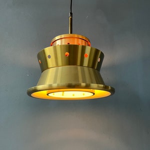 Metallic Doria Leuchten Space Age Hanging Lamp