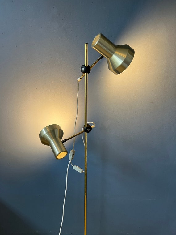 Mid Century Floor Lamp With Aluminium Spots / Space Age Standing