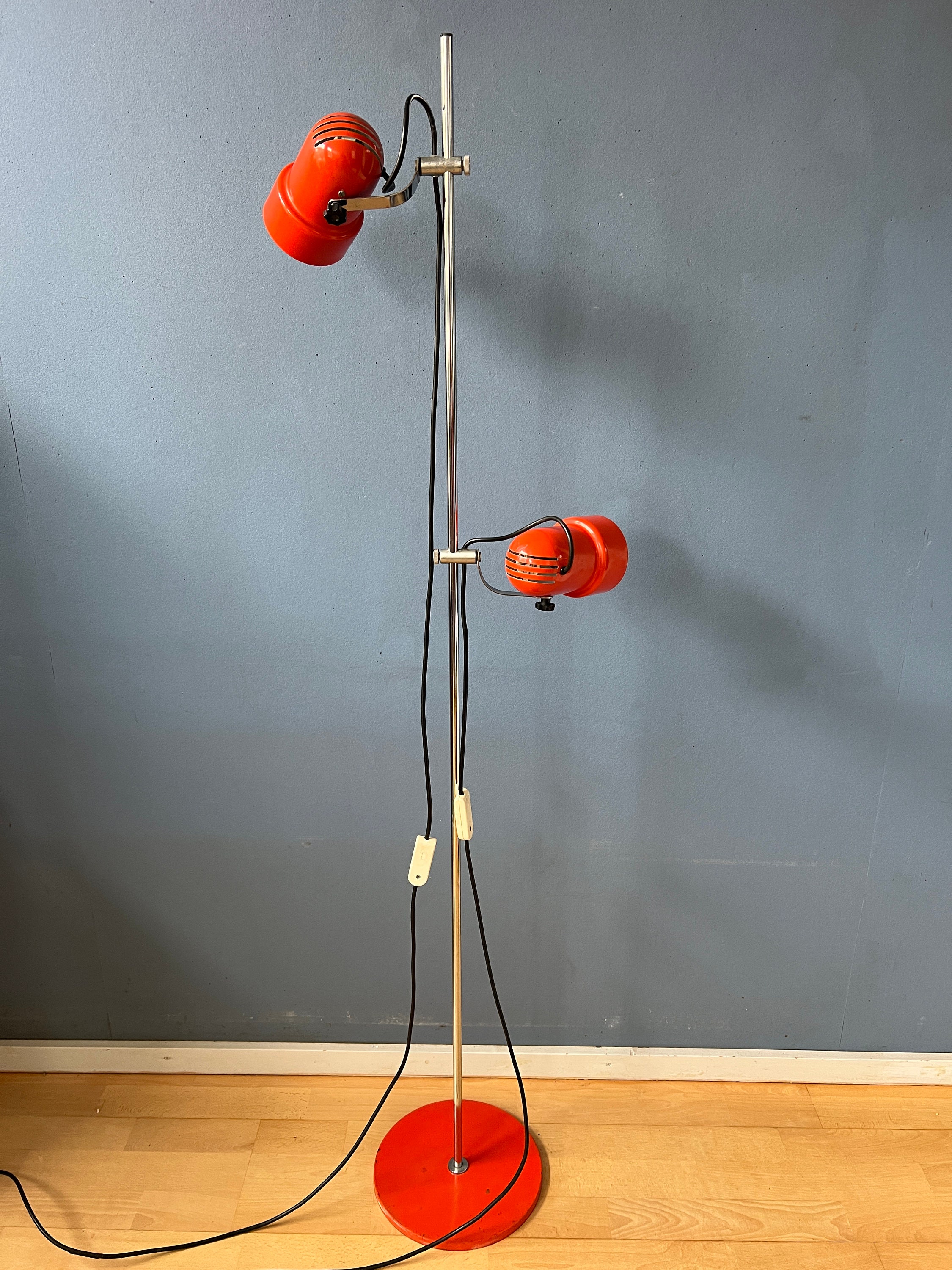 Red Mid Century Space Age Floor Lamp - Etsy